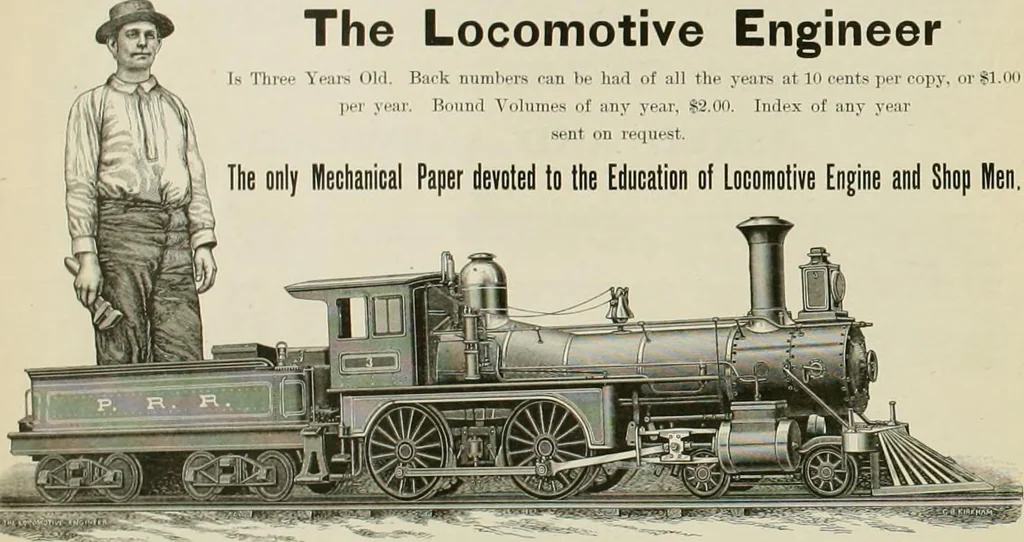 An illustration from The locomotive engineer, 1888, leaf 399