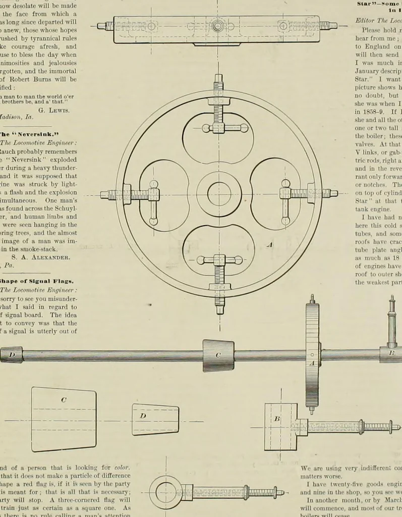 An illustration from The locomotive engineer, 1888, leaf 466