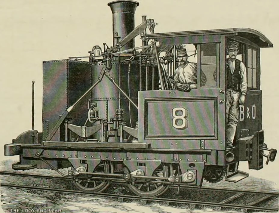 An illustration from The locomotive engineer, 1888, leaf 500