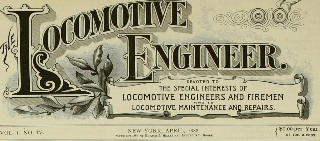 An illustration from The locomotive engineer, 1888, leaf 56
