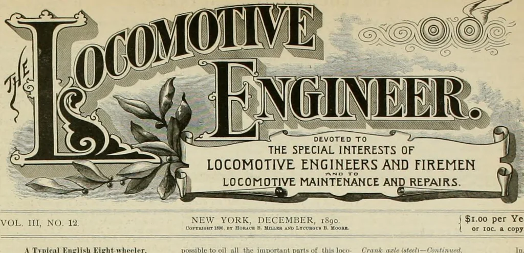 An illustration from The locomotive engineer, 1888, leaf 620