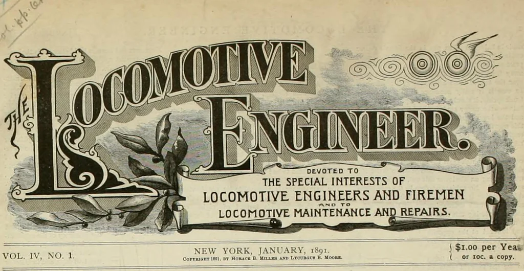 An illustration from The locomotive engineer, 1888, leaf 644
