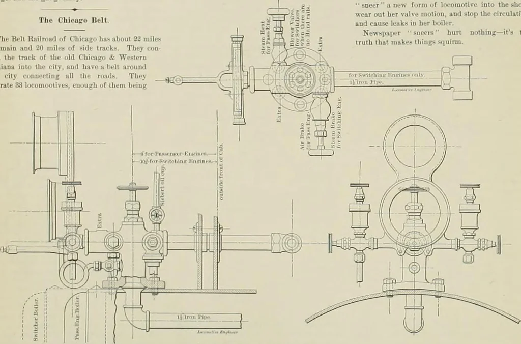 An illustration from The locomotive engineer, 1888, leaf 669