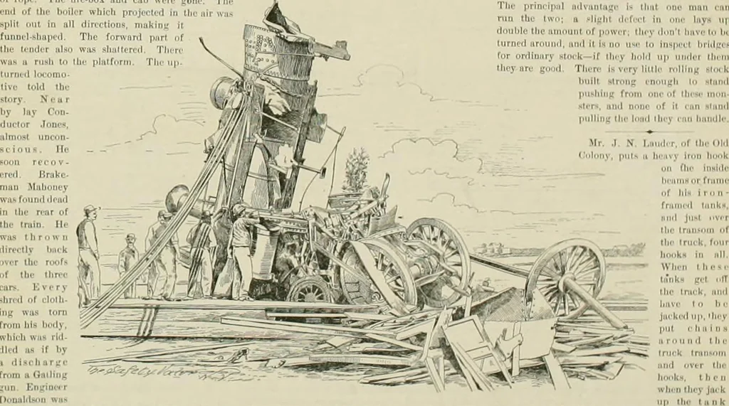 An illustration from The locomotive engineer, 1888, leaf 828