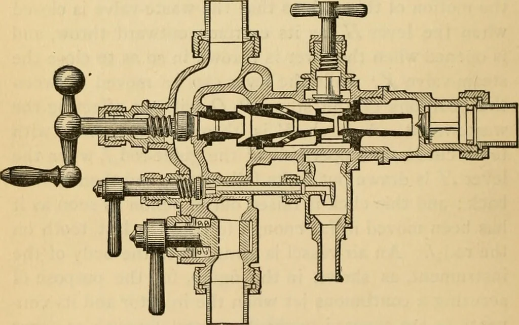 An illustration from Locomotive engine running and management : a treatise on locomotive engines, showing their performance in running different kinds of trains with economy and dispatch; also directions regarding the care, management, and repairs of locomotives and all their connections, 1888, leaf 157