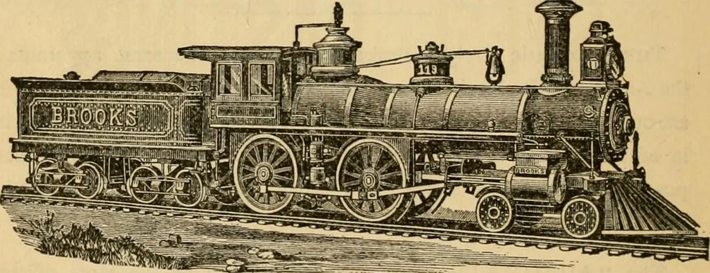 An illustration from Locomotive engine running and management : a treatise on locomotive engines, showing their performance in running different kinds of trains with economy and dispatch; also directions regarding the care, management, and repairs of locomotives and all their connections, 1888, leaf 421