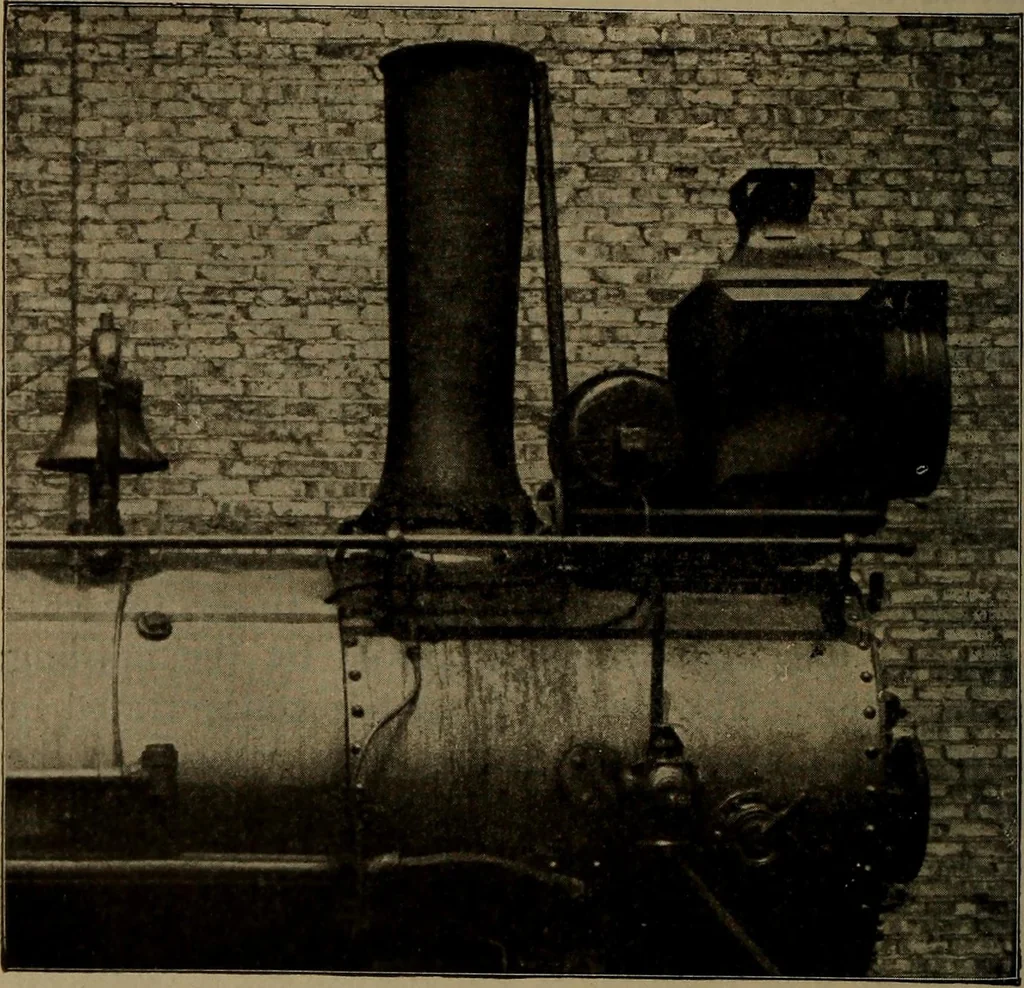 An illustration from Locomotive text for engineers and firemen; a complete treatise on the engine, electric head-light and standard code of train rules, 1908, leaf 329