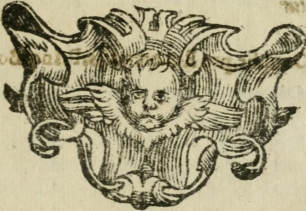 An illustration from Lodi al Signor Guido Reni : raccolte dall'Imperfetto Accad. Conf, 1632, leaf 8