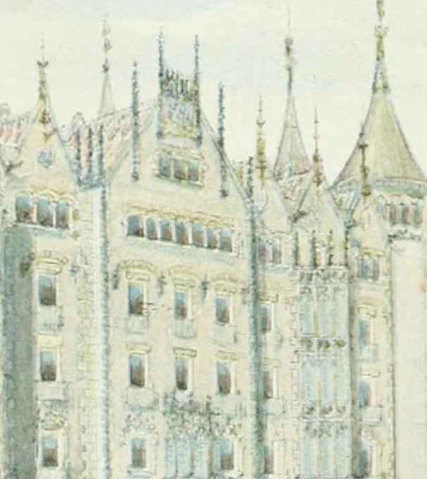 An illustration from L'oeuvre de Puig Cadafalch, architecte, 1896-1904 : architecture, décoration, mobilier, serrurerie, carrelages, &c, &, 1904, leaf 100