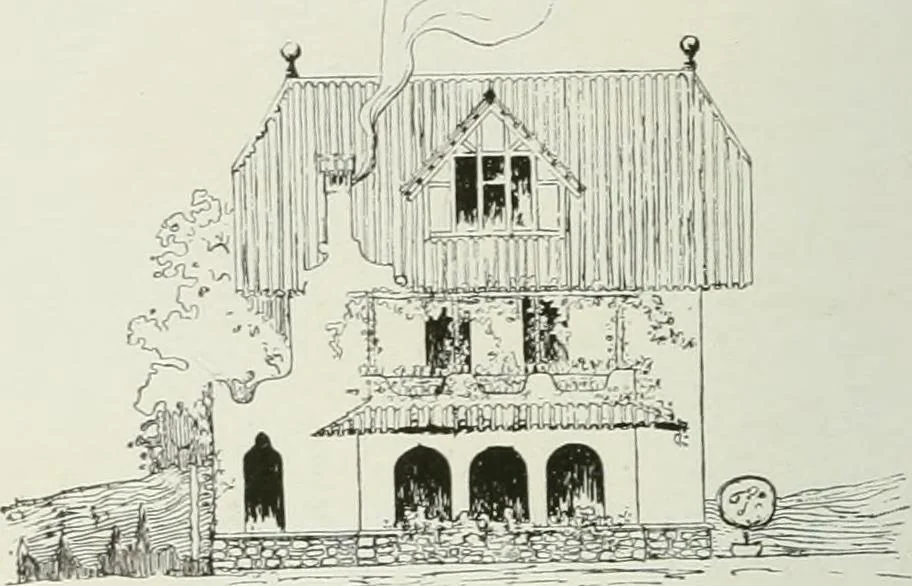 An illustration from L'oeuvre de Puig Cadafalch, architecte, 1896-1904 : architecture, décoration, mobilier, serrurerie, carrelages, &c, &, 1904, leaf 103