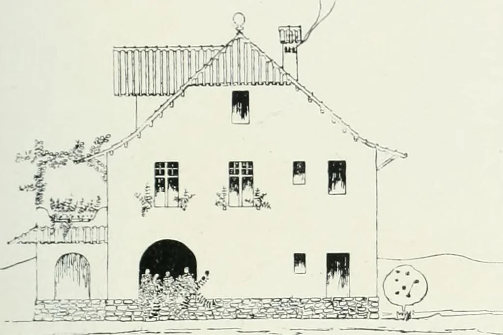 An illustration from L'oeuvre de Puig Cadafalch, architecte, 1896-1904 : architecture, décoration, mobilier, serrurerie, carrelages, &c, &, 1904, leaf 104