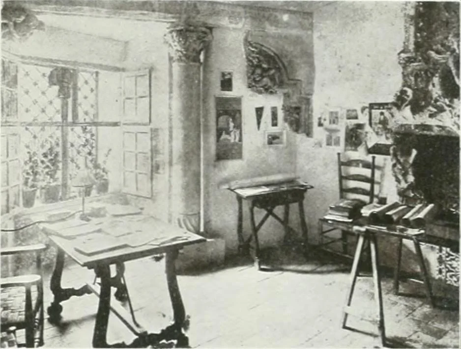 An illustration from L'oeuvre de Puig Cadafalch, architecte, 1896-1904 : architecture, décoration, mobilier, serrurerie, carrelages, &c, &, 1904, leaf 106
