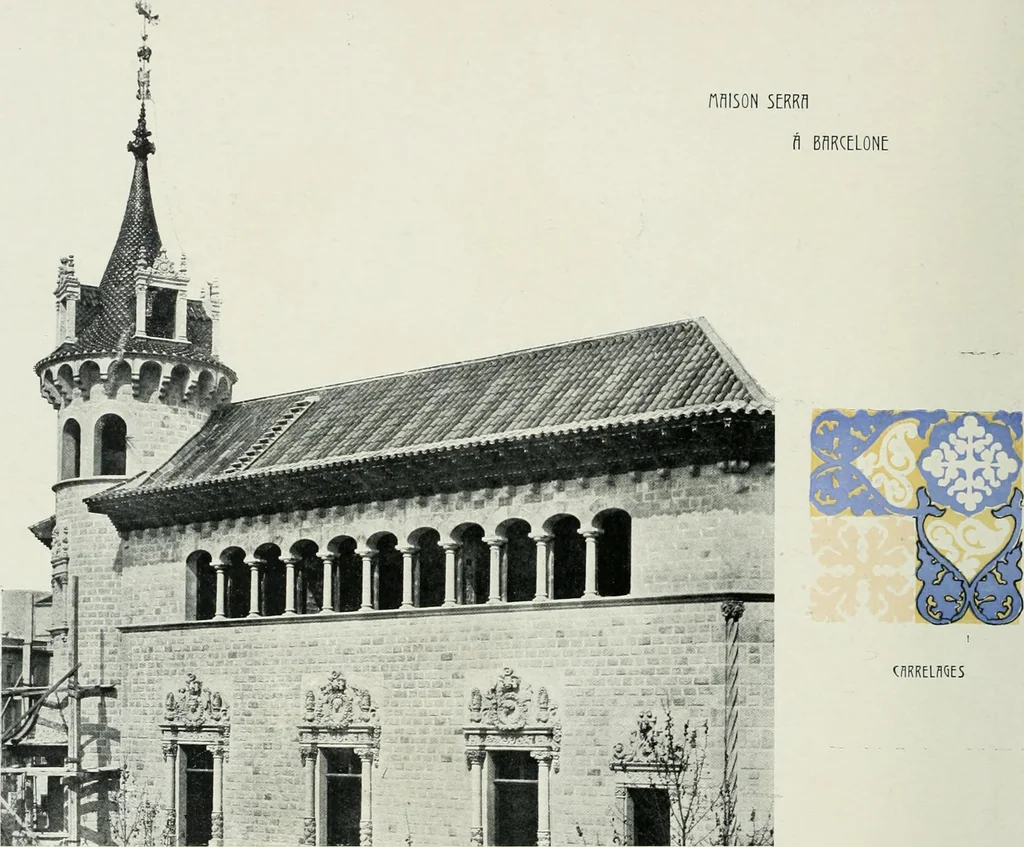 An illustration from L'oeuvre de Puig Cadafalch, architecte, 1896-1904 : architecture, décoration, mobilier, serrurerie, carrelages, &c, &, 1904, leaf 119