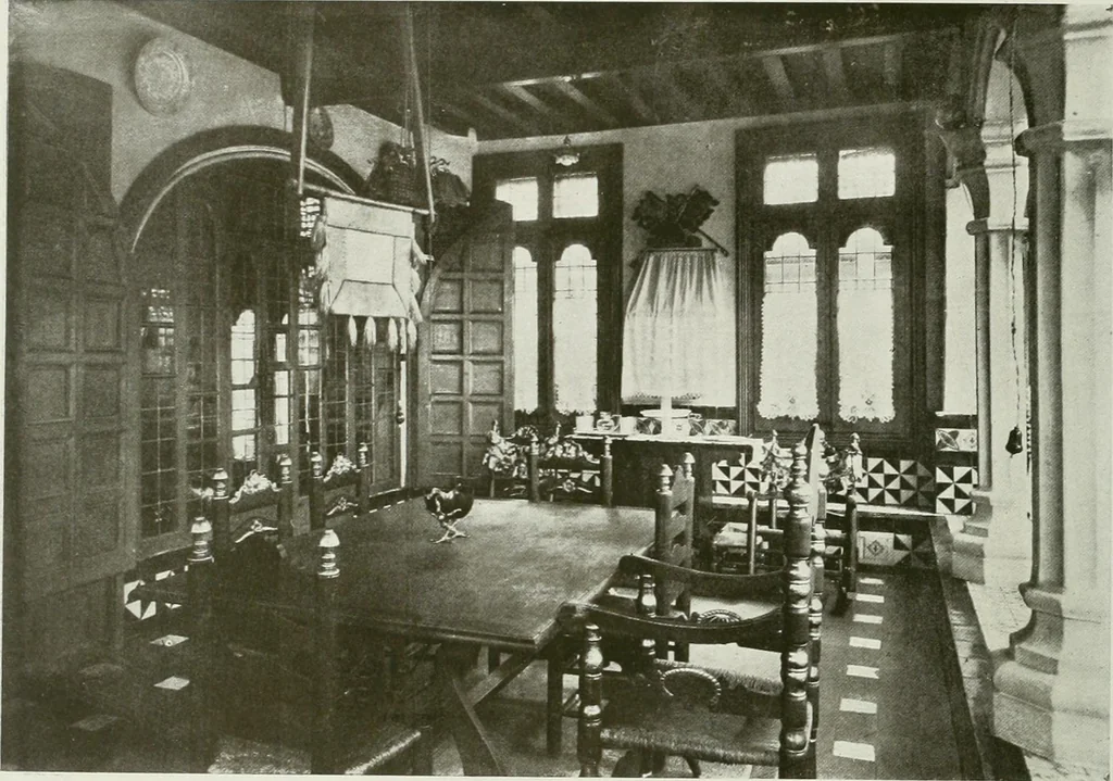 An illustration from L'oeuvre de Puig Cadafalch, architecte, 1896-1904 : architecture, décoration, mobilier, serrurerie, carrelages, &c, &, 1904, leaf 133