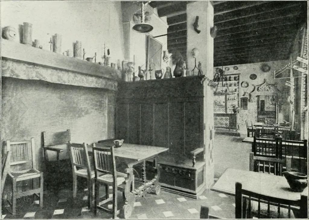 An illustration from L'oeuvre de Puig Cadafalch, architecte, 1896-1904 : architecture, décoration, mobilier, serrurerie, carrelages, &c, &, 1904, leaf 23