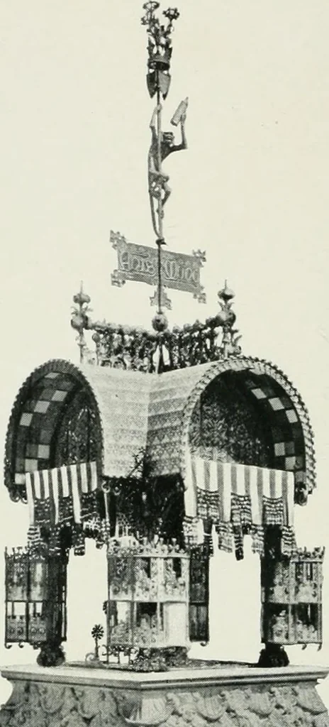 An illustration from L'oeuvre de Puig Cadafalch, architecte, 1896-1904 : architecture, décoration, mobilier, serrurerie, carrelages, &c, &, 1904, leaf 29