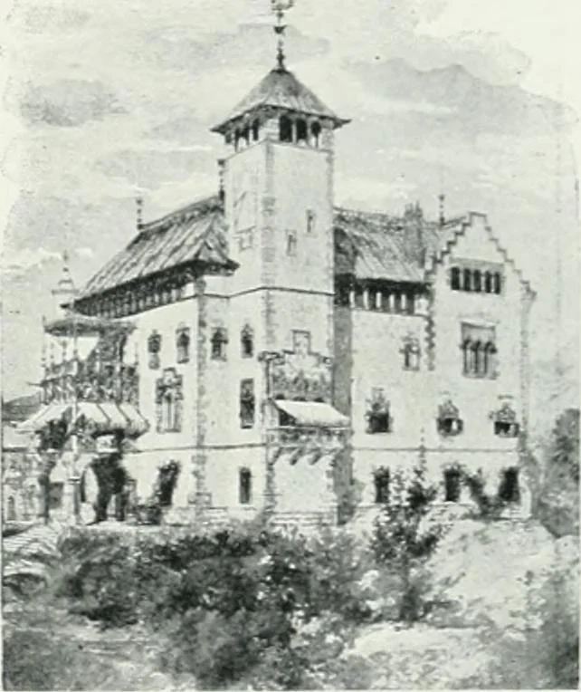 An illustration from L'oeuvre de Puig Cadafalch, architecte, 1896-1904 : architecture, décoration, mobilier, serrurerie, carrelages, &c, &, 1904, leaf 34