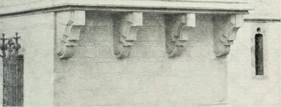 An illustration from L'oeuvre de Puig Cadafalch, architecte, 1896-1904 : architecture, décoration, mobilier, serrurerie, carrelages, &c, &, 1904, leaf 36