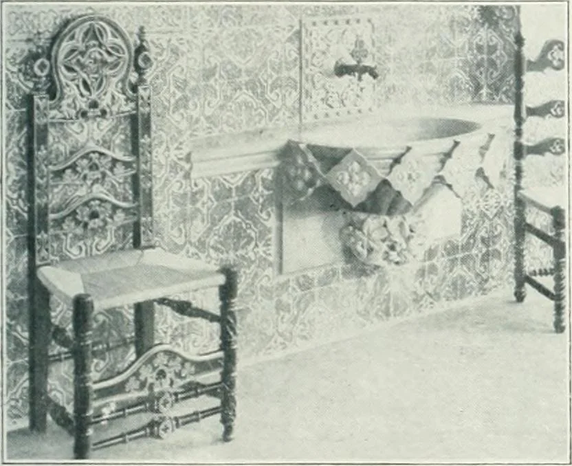 An illustration from L'oeuvre de Puig Cadafalch, architecte, 1896-1904 : architecture, décoration, mobilier, serrurerie, carrelages, &c, &, 1904, leaf 38