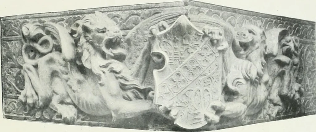 An illustration from L'oeuvre de Puig Cadafalch, architecte, 1896-1904 : architecture, décoration, mobilier, serrurerie, carrelages, &c, &, 1904, leaf 42