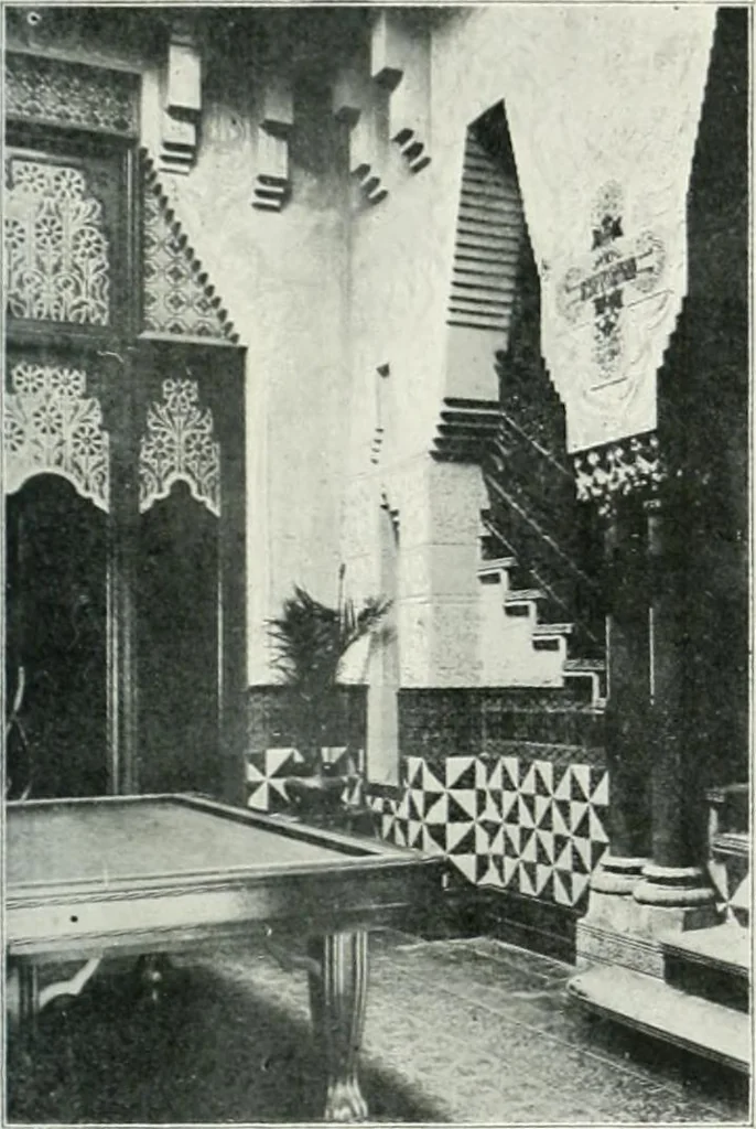 An illustration from L'oeuvre de Puig Cadafalch, architecte, 1896-1904 : architecture, décoration, mobilier, serrurerie, carrelages, &c, &, 1904, leaf 44