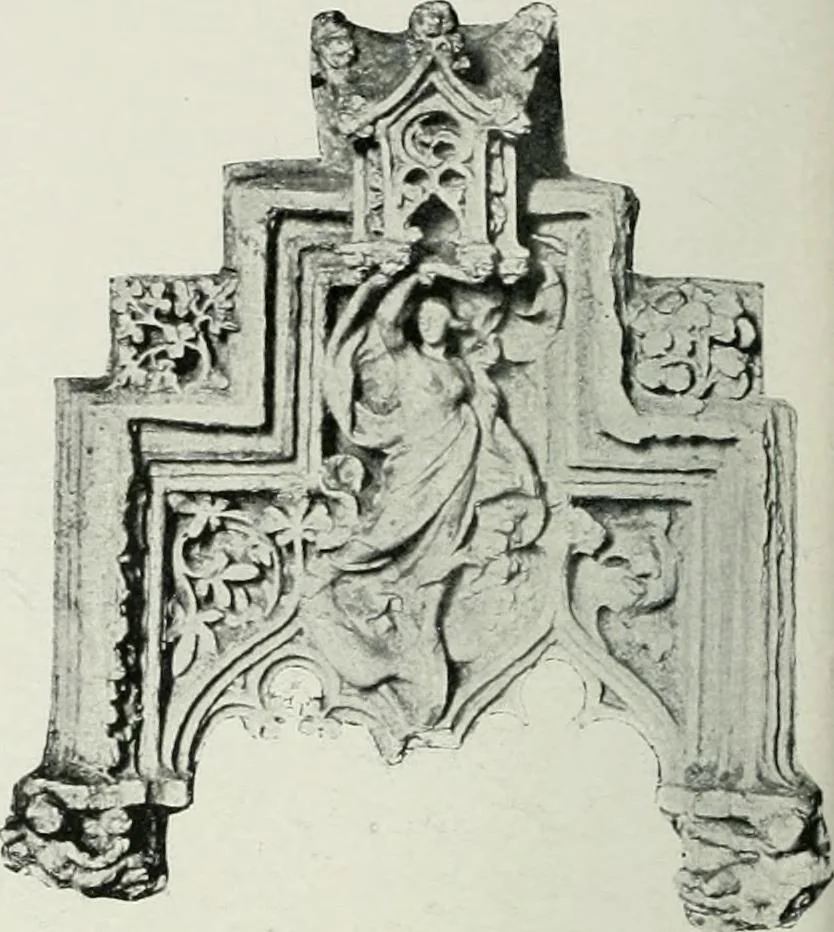 An illustration from L'oeuvre de Puig Cadafalch, architecte, 1896-1904 : architecture, décoration, mobilier, serrurerie, carrelages, &c, &, 1904, leaf 45