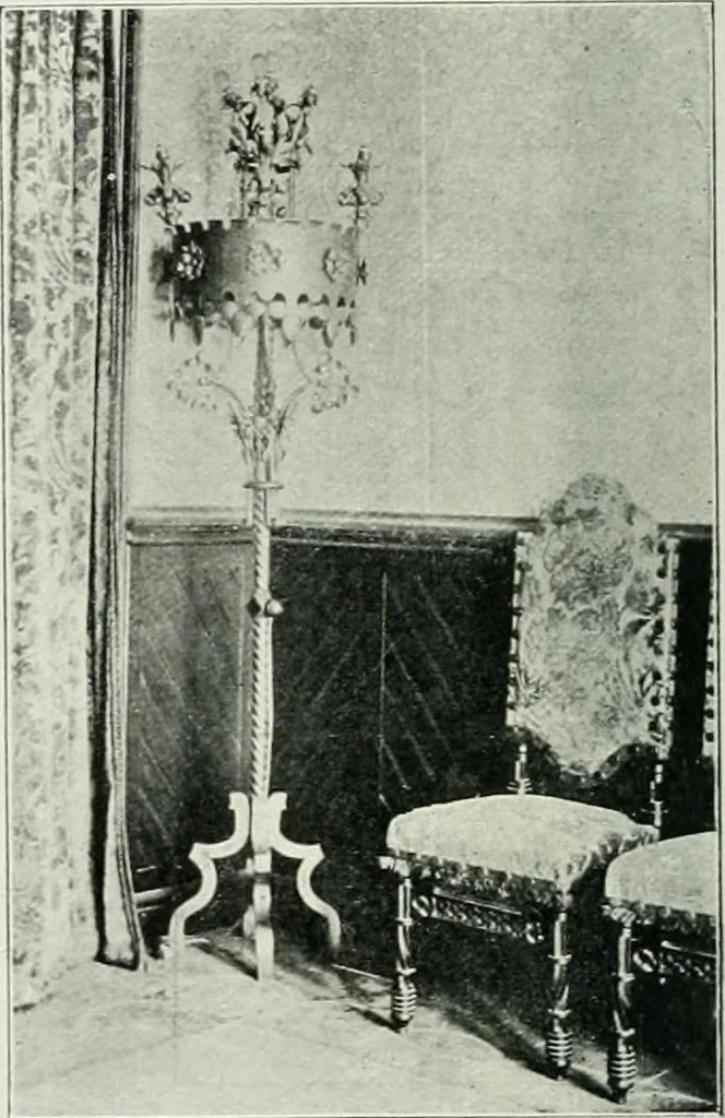 An illustration from L'oeuvre de Puig Cadafalch, architecte, 1896-1904 : architecture, décoration, mobilier, serrurerie, carrelages, &c, &, 1904, leaf 49