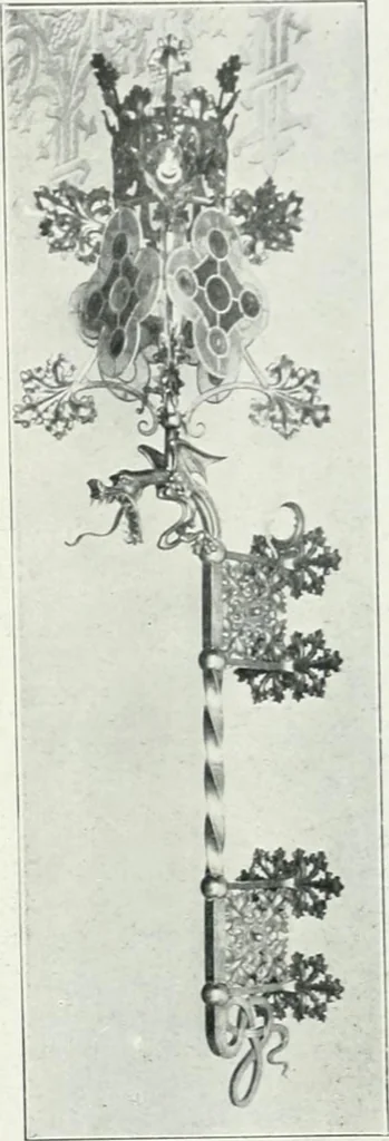 An illustration from L'oeuvre de Puig Cadafalch, architecte, 1896-1904 : architecture, décoration, mobilier, serrurerie, carrelages, &c, &, 1904, leaf 54