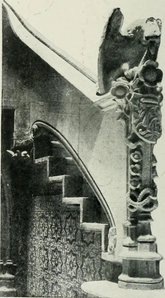 An illustration from L'oeuvre de Puig Cadafalch, architecte, 1896-1904 : architecture, décoration, mobilier, serrurerie, carrelages, &c, &, 1904, leaf 55