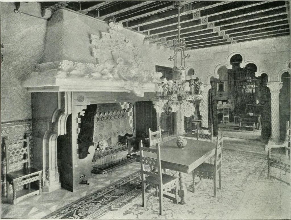 An illustration from L'oeuvre de Puig Cadafalch, architecte, 1896-1904 : architecture, décoration, mobilier, serrurerie, carrelages, &c, &, 1904, leaf 59