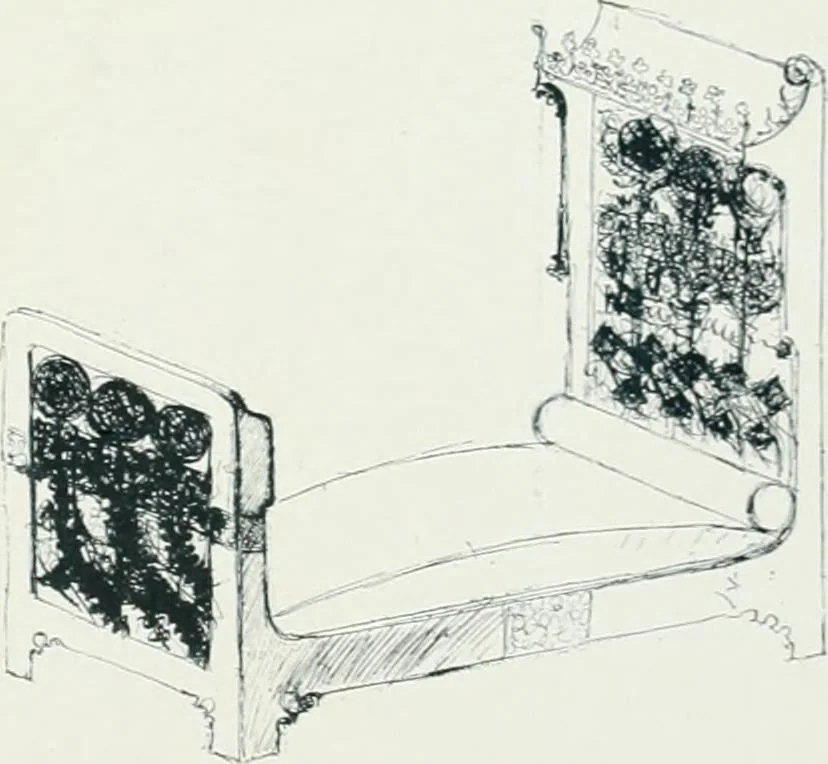 An illustration from L'oeuvre de Puig Cadafalch, architecte, 1896-1904 : architecture, décoration, mobilier, serrurerie, carrelages, &c, &, 1904, leaf 64
