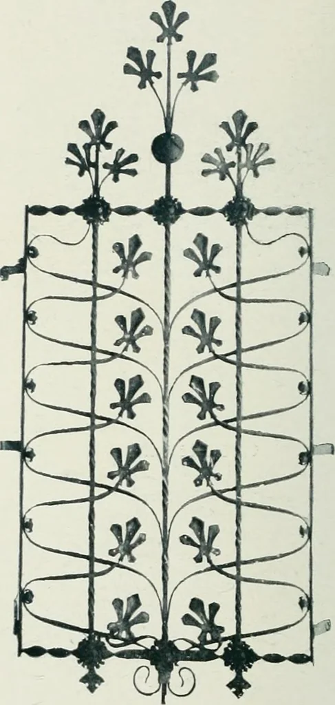 An illustration from L'oeuvre de Puig Cadafalch, architecte, 1896-1904 : architecture, décoration, mobilier, serrurerie, carrelages, &c, &, 1904, leaf 67
