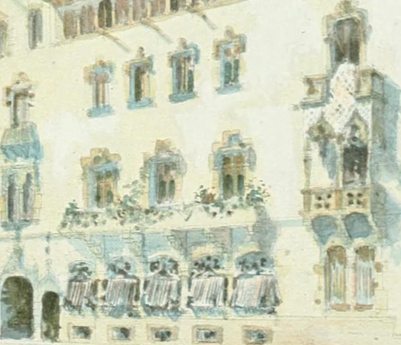 An illustration from L'oeuvre de Puig Cadafalch, architecte, 1896-1904 : architecture, décoration, mobilier, serrurerie, carrelages, &c, &, 1904, leaf 68