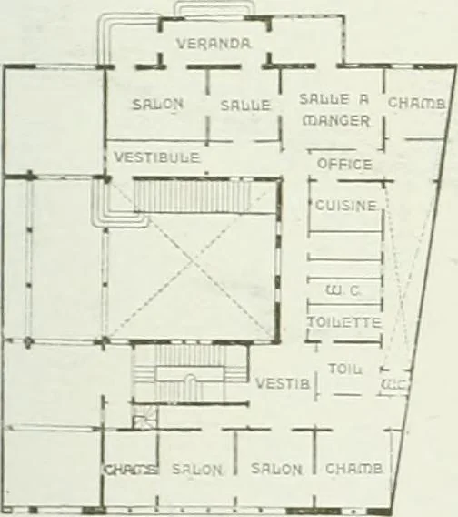 An illustration from L'oeuvre de Puig Cadafalch, architecte, 1896-1904 : architecture, décoration, mobilier, serrurerie, carrelages, &c, &, 1904, leaf 70