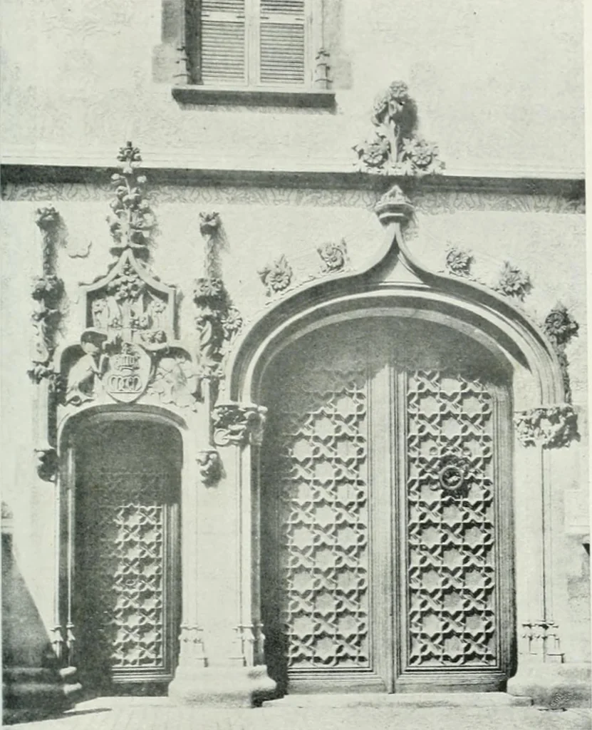 An illustration from L'oeuvre de Puig Cadafalch, architecte, 1896-1904 : architecture, décoration, mobilier, serrurerie, carrelages, &c, &, 1904, leaf 72