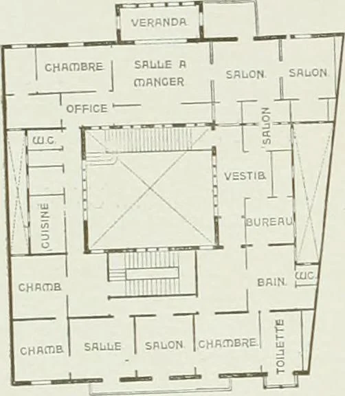 An illustration from L'oeuvre de Puig Cadafalch, architecte, 1896-1904 : architecture, décoration, mobilier, serrurerie, carrelages, &c, &, 1904, leaf 73