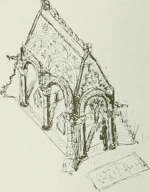 An illustration from L'oeuvre de Puig Cadafalch, architecte, 1896-1904 : architecture, décoration, mobilier, serrurerie, carrelages, &c, &, 1904, leaf 77