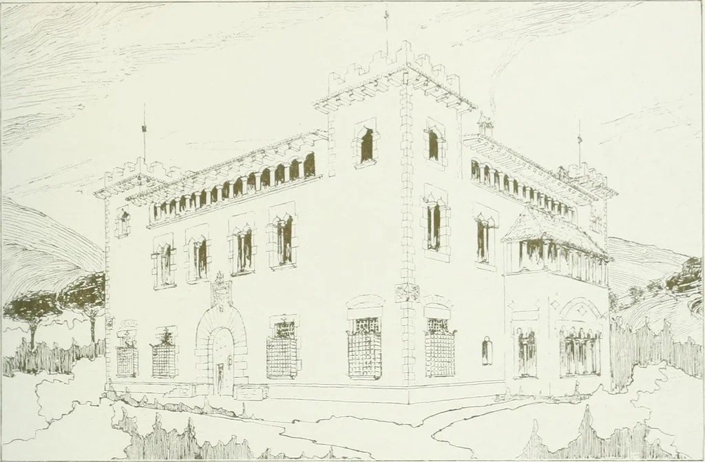 An illustration from L'oeuvre de Puig Cadafalch, architecte, 1896-1904 : architecture, décoration, mobilier, serrurerie, carrelages, &c, &, 1904, leaf 80