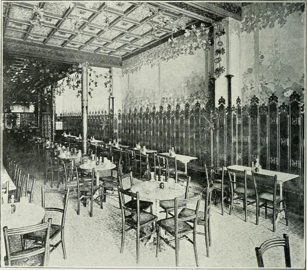 An illustration from L'oeuvre de Puig Cadafalch, architecte, 1896-1904 : architecture, décoration, mobilier, serrurerie, carrelages, &c, &, 1904, leaf 95