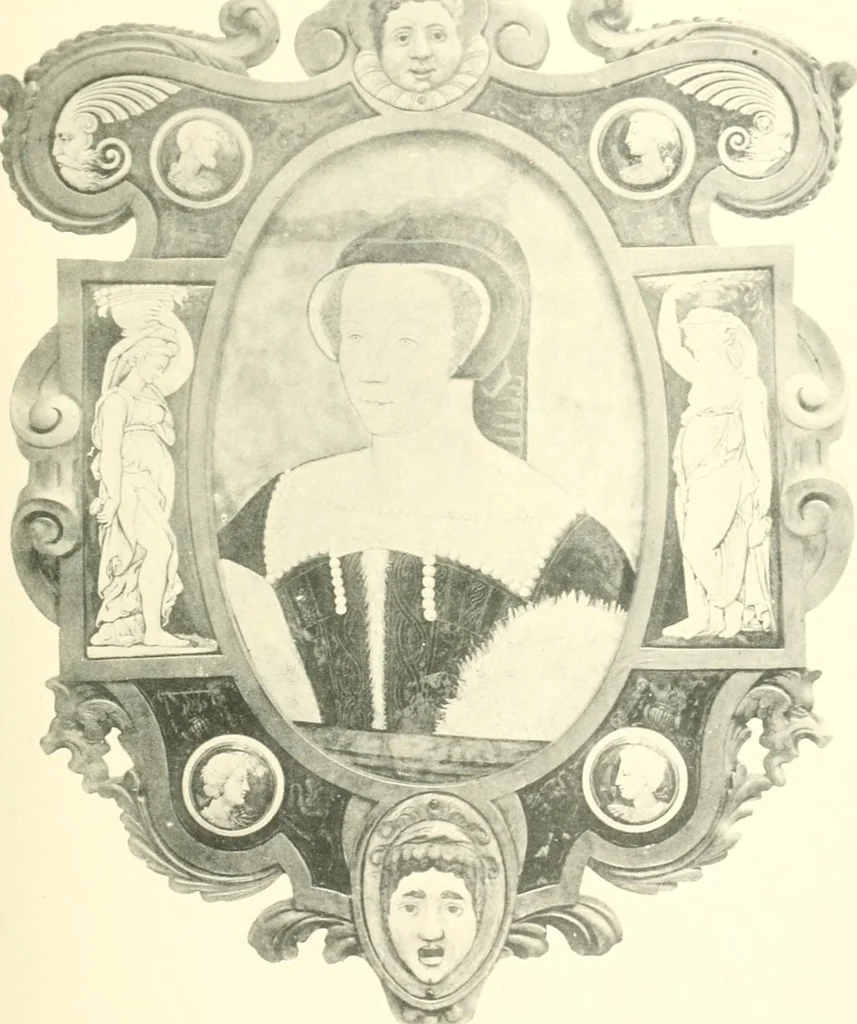An illustration from L'oeuvre des peintres émailleurs de Limoges; Léonard Limosin, peintre de portraits, d'après les catalogues de ventes, de musées et d'expositions et les auteurs qui se sont occupés de ces émaux, 1897, leaf 144