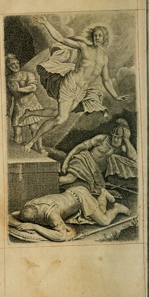 An illustration from L'office de l'église en latin et en français. Contenant l'office de la Vierge pour toute l'année: l'office des dimanches & des fêtes ... Avec une instruction pour les fidelles, 1672, leaf 195