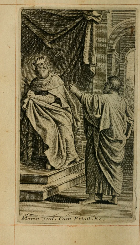 An illustration from L'office de l'église en latin et en français. Contenant l'office de la Vierge pour toute l'année: l'office des dimanches & des fêtes ... Avec une instruction pour les fidelles, 1672, leaf 311