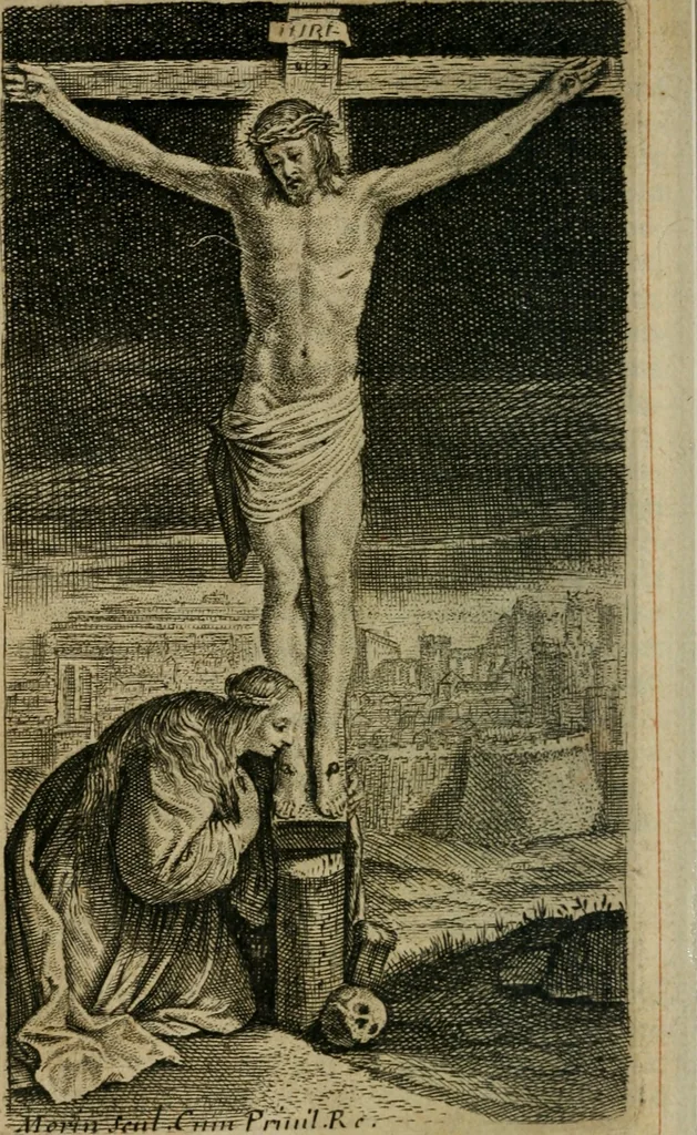 An illustration from L'office de l'église en latin et en français. Contenant l'office de la Vierge pour toute l'année: l'office des dimanches & des fêtes ... Avec une instruction pour les fidelles, 1672, leaf 33