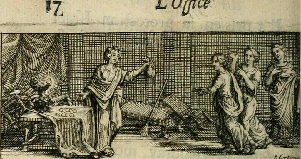 An illustration from L'office du Bon Pasteur, Latin & François, 1700, leaf 33