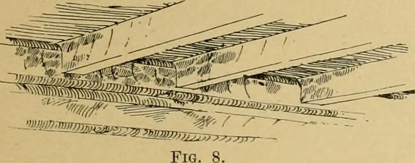 An illustration from Log cabins and cottages; how to build and furnish them, 1908, leaf 20