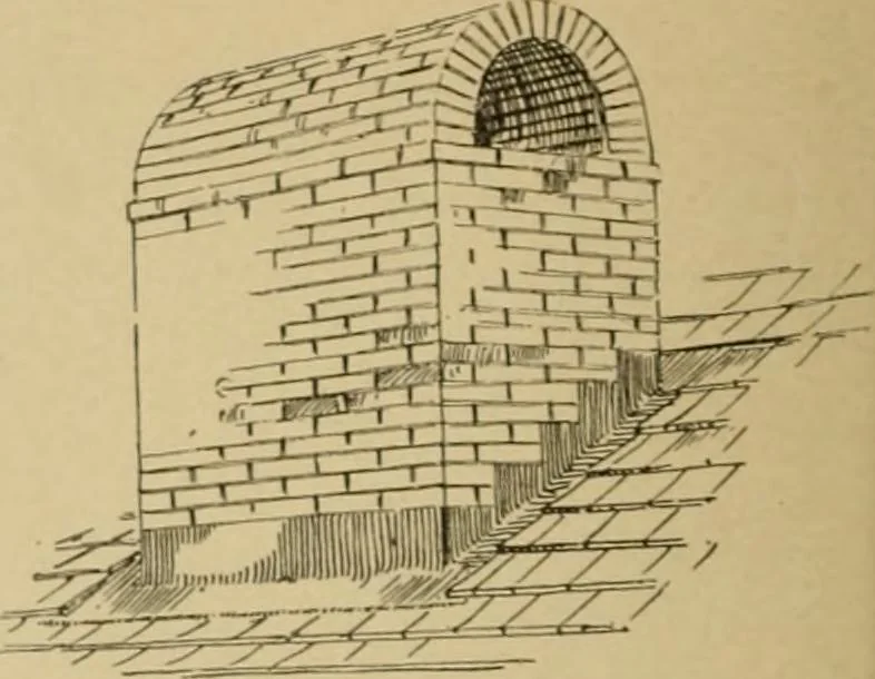 An illustration from Log cabins and cottages; how to build and furnish them, 1908, leaf 29