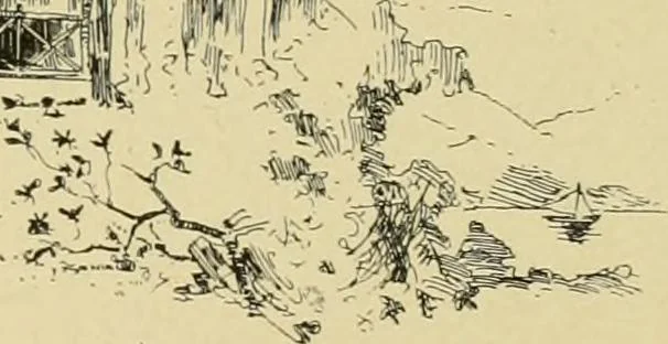 An illustration from Log cabins and cottages; how to build and furnish them, 1908, leaf 96