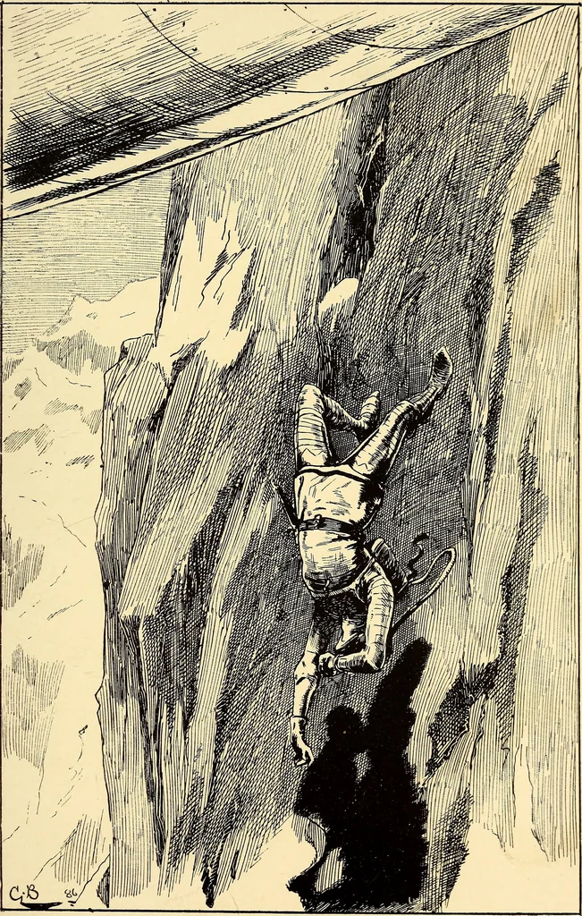 An illustration from The log of the "Flying Fish" : a story of aerial and submarine peril and adventure, 1887, leaf 378