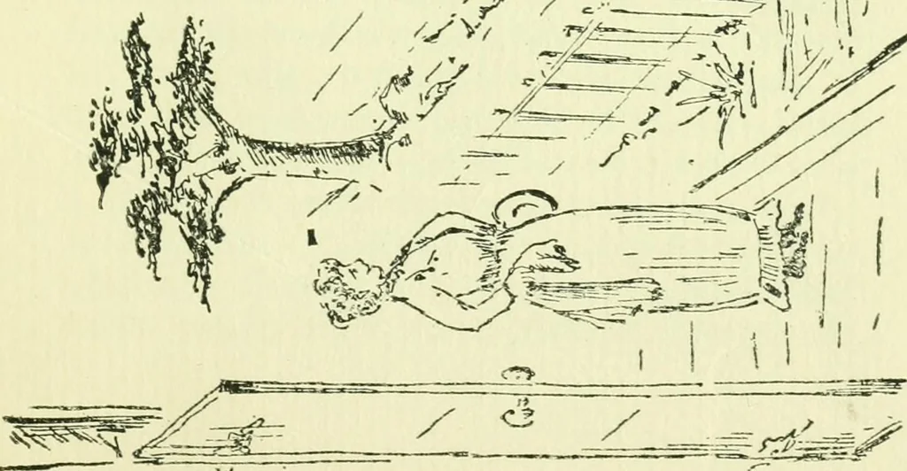 An illustration from The log or diary of our automobile voyage through Maine and the White Mountains, 1910, leaf 42
