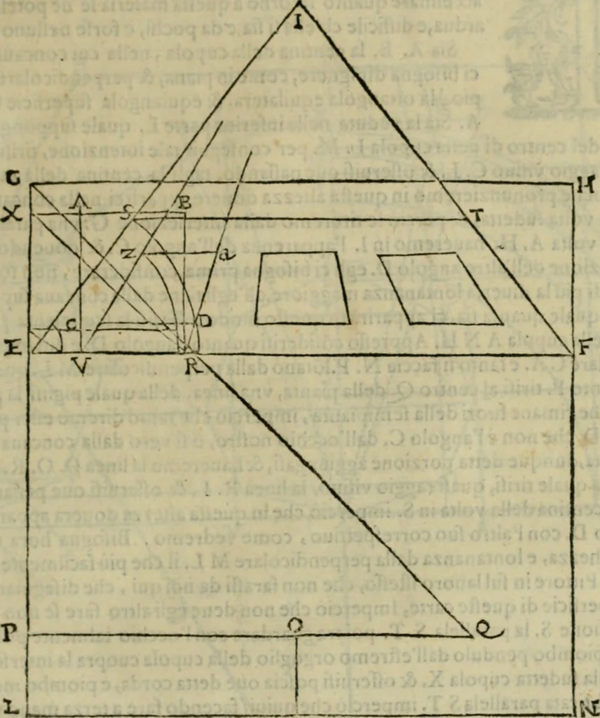 An illustration from Lo inganno de gl'occhi, prospettiva pratica, 1625, leaf 68